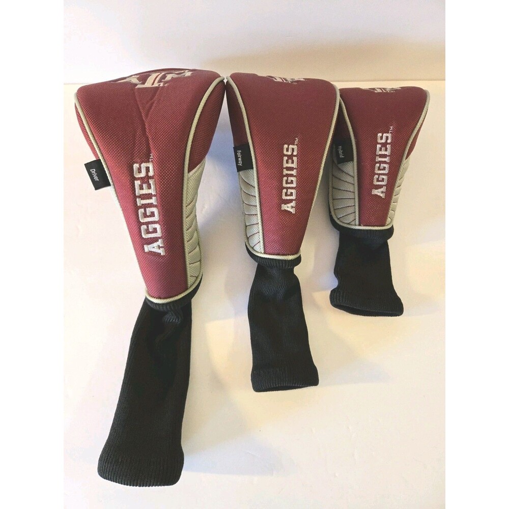 Team Golf NCAA Texas A&M Aggies Contour Golf Club Headcovers Set of 3 GUC